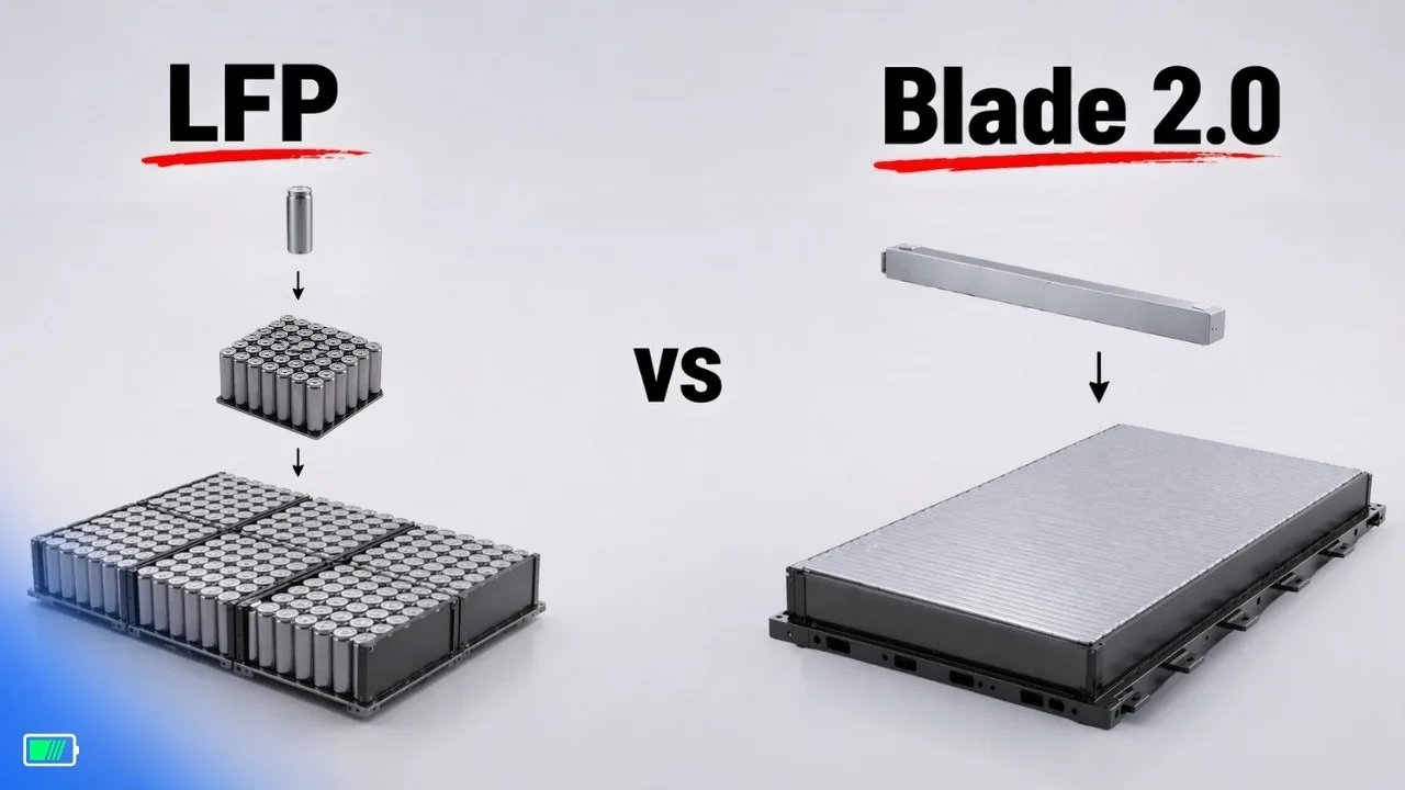 ساختار Blade Battery و باتری LFP در خودروهای BYD